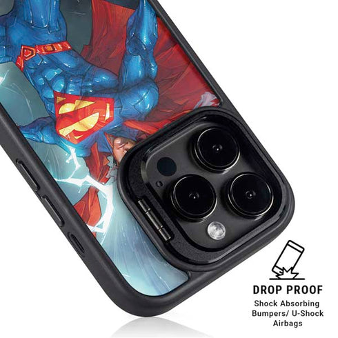DC Comics Superman Heat Vision iPhone 15 Pro Kickstand Case